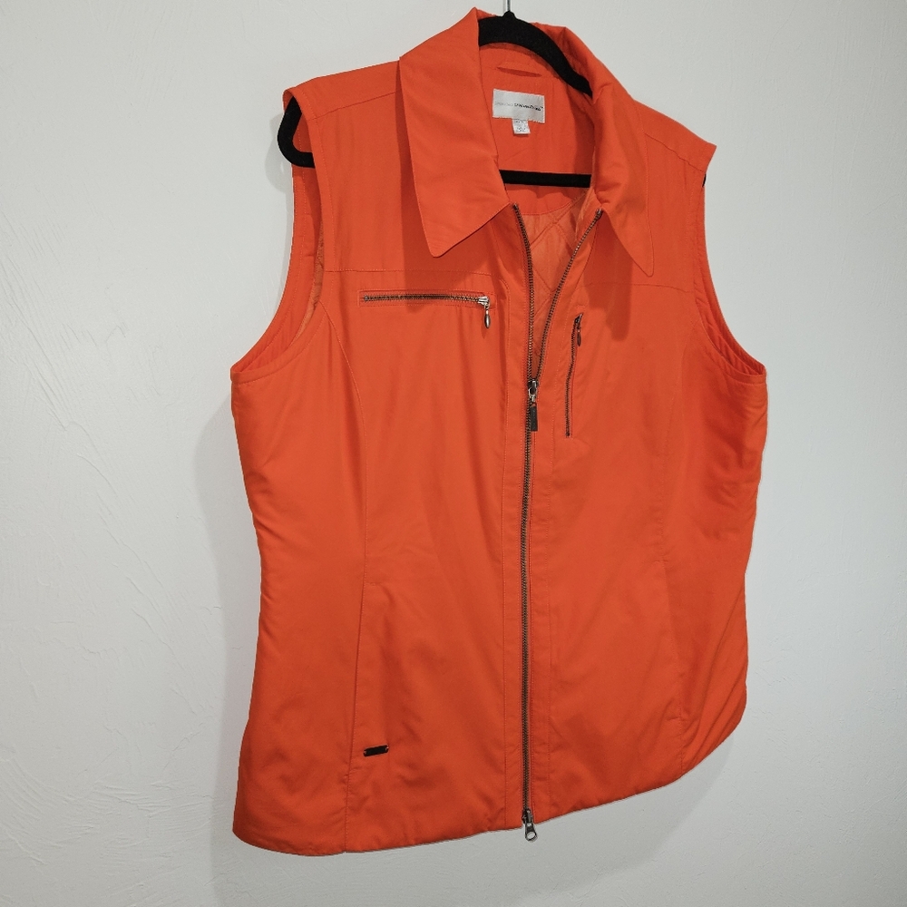 Cutter & Buck Orange Vest Sleeveless Jacket Full Zip-Up Women's XL Extra Large - Picture 6 of 14